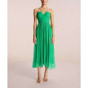 Alc Ltd 'Rumi' Green Silk Chiffon Dress Size 12